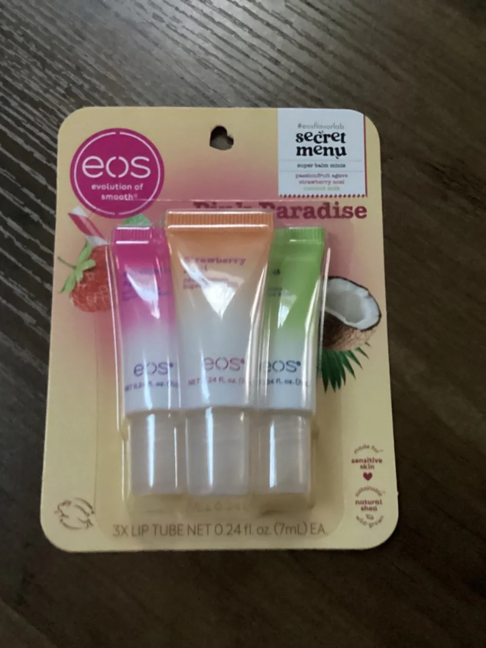EOS Flavor Lab Secret Menu Super Balm Minis Pink Paradise Lip Balm Bundle NEW